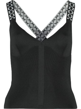 Off-White Ribbed Tank Top