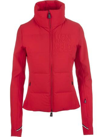 Moncler Grenoble Woman Red Padded Cardigan