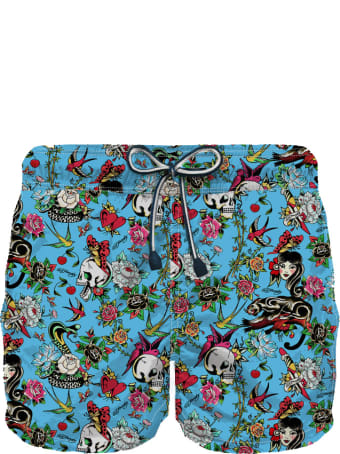 MC2 Saint Barth Light Boy Swimsuit Tattoo Print