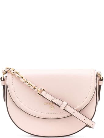 MICHAEL Michael Kors Semi Curve Pink Leather Crossbody Bag