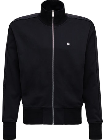 Givenchy Black Cotton Sweatshirt With Logo