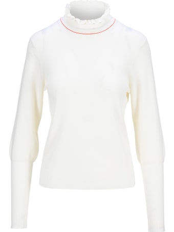 Chloé Chloe' Ruffled High Neck Sweater