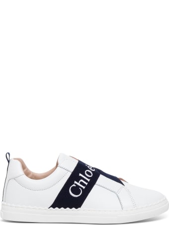 Chloé Leather Sneakers With Logo Band Detail