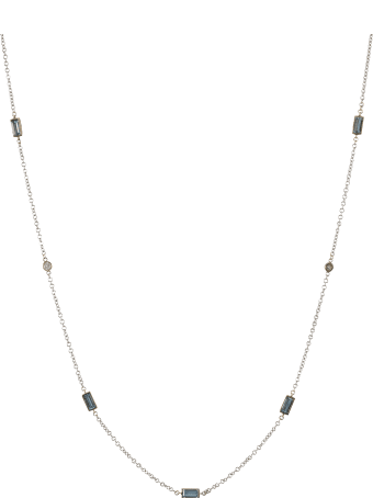 Lo Spazio Jewelry Lo Spazio Aquamarine and Diamond Necklace