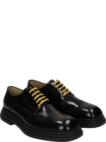 Cesare Paciotti Stringate Lace Up Shoes In Black Leather