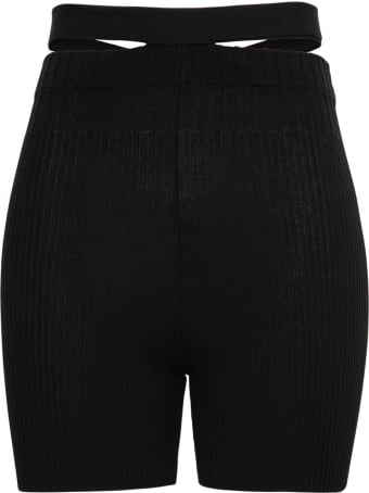Andrea Adamo Shosrt Cyclists In Black Ribbed Jersey