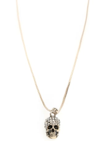 Alexander McQueen Pave Skull Necklace