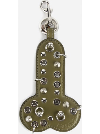 J.W. Anderson Leather Keychain With Studs
