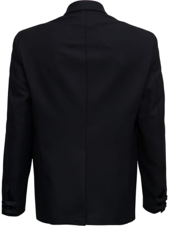 Tonello Double-breasted Black Wool Jacket
