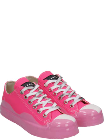 Gienchi J.m. Low Sneakers In Fuxia Synthetic Fibers