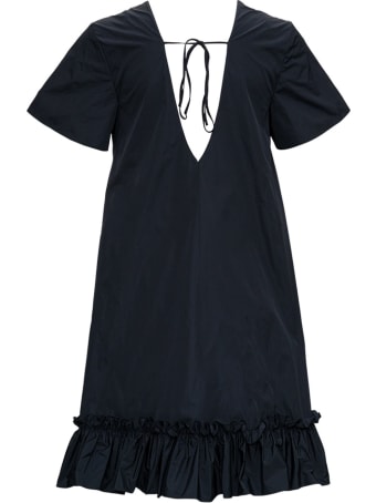 RED Valentino Asymmetrical Taffeta Dress With Bow