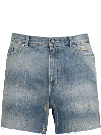Saint Laurent California Bermuda In Denim