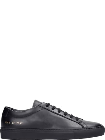 Common Projects Achille Sneakers In Black Leather