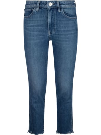 3x1 Fringed Hem Cropped Jeans