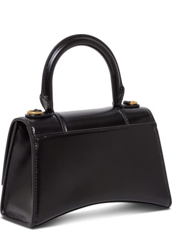 Balenciaga Hour. Top Handle Xs In Shiny Box Calf