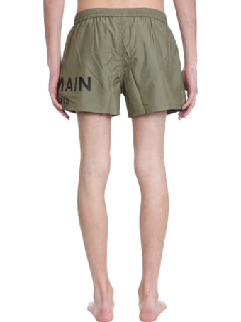 Balmain Beachwear In Green Polyamide