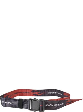 Vision of Super Flame Logo Print Belt