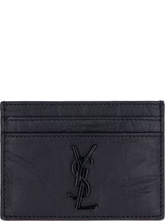 Saint Laurent Cocco Print Leather Card Holder