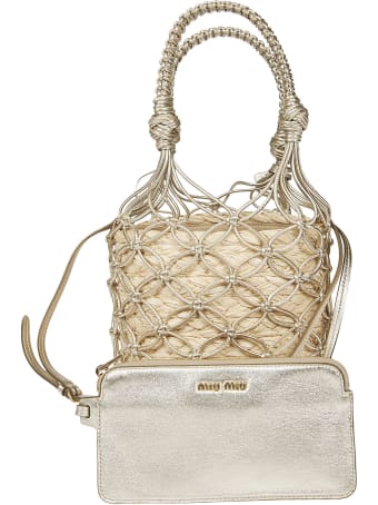 Miu Miu Woven Bucket Bag