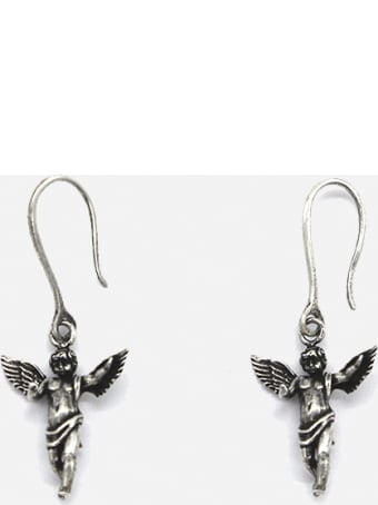 Saint Laurent Pendant Earrings With Brass Angel