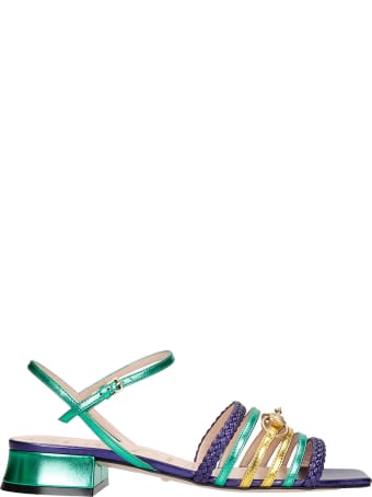 Gucci Flats In Green Leather