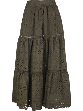 Parosh Embroidered Midi Skirt