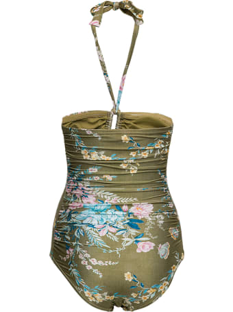 Zimmermann Cassia Wide Swimsuit With Floral Print