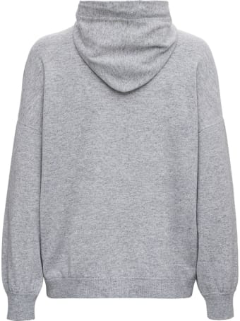 Brunello Cucinelli Wool And Cashmere Gray Hoodie