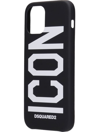 Dsquared2 Iphone 12 Pro Cover In Black Silicone