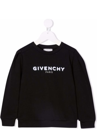 Givenchy Black Cotton Sweatshirt With Logo