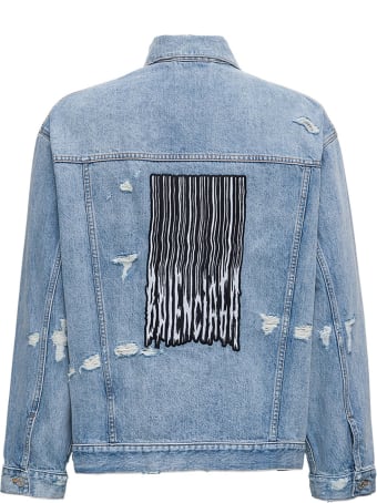 Balenciaga Large Fit Jacket In Organic Vintage Denim