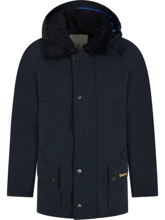 Barbour Blue Jacket For Boy With Logo