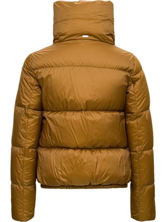 Herno Burge Down Jacket In Ocher Nylon
