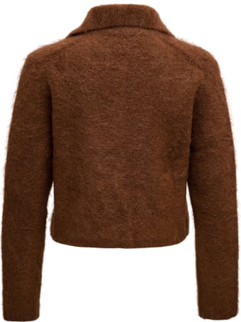 Andersson Bell Brown Cropped Mohair Blend Jacket