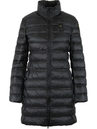 Blauer Trench Lungo Imbottito Raincoat
