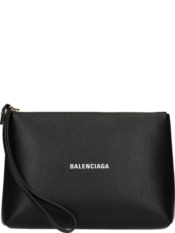Balenciaga Clutch In Black Leather