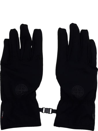 Stone Island Gloves In Black Polyester