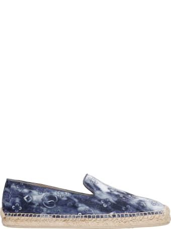 Christian Louboutin Punk Nanou Espadrilles In Cyan Synthetic Fibers