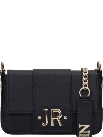 John Richmond Indin Shoulder Bag In Black Polyuretan