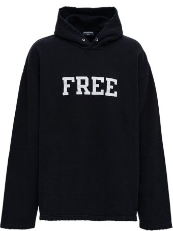 Balenciaga Free Black Jersey Hoodie