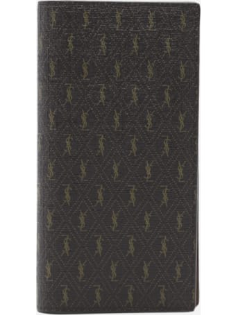 Saint Laurent Le Monograms Continental Wallet In Canvas