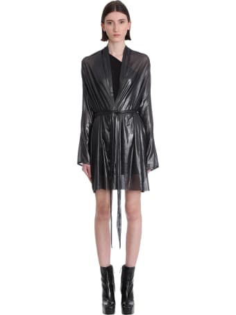 Rick Owens Lilies Coat In Black Polyamide