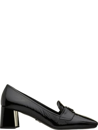 Prada Triangle Logo Plaque Low Pumps