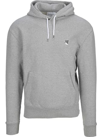 Maison Kitsuné Maison Kitsune Grey Fox Head Patch Hoodie