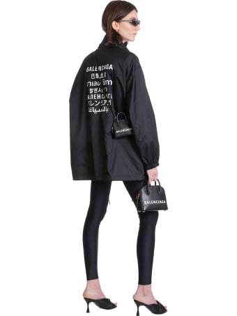 Balenciaga Ville Top Hand Hand Bag In Black Leather