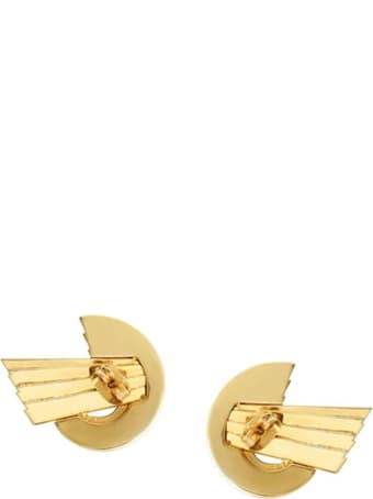 Leda Madera Meryl Golden Brass Earrings