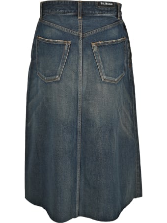 Balenciaga Midi Denim Skirt