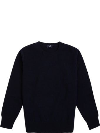 Il Gufo Blue Wool Crew Neck Sweater