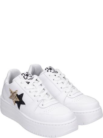 2Star Sneakers In White Leather