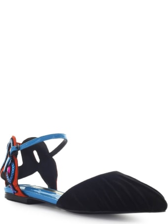 Kat Maconie Talia Black Turquoise Ballet Shoe